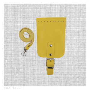 Leatherette Bag Flip Cover with Buckle and Strap